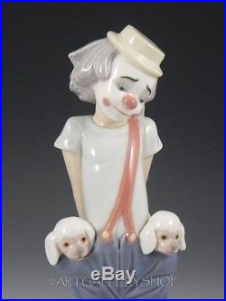 Lladro Collectors Society Figurine LITTLE PALS CLOWN WITH DOGS #7600 Mint Box