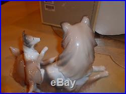 Lladro Collie Dog With Puppy Mint in Box #6459 Retired