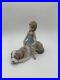 Lladro Contented Companion 06229 with box excellent condition Girl and Dog