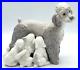 Lladro DOG Figurine 1257 MOTHER POODLE WITH PUPS NO Box / Retired 1981