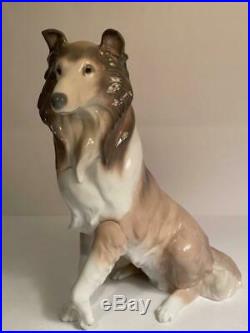 Lladro Daisa Collie Figurine 6455 Glossy Porcelain Dog Made in Spain No Box