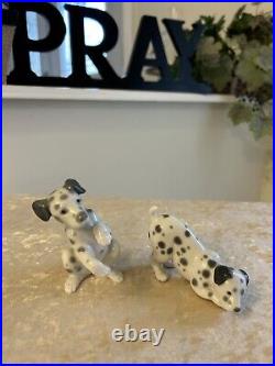 Lladro Dalmatian Dogs #1261 & #1262 Mint Condition Fast Shipping