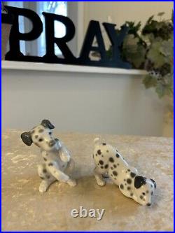 Lladro Dalmatian Dogs #1261 & #1262 Mint Condition Fast Shipping