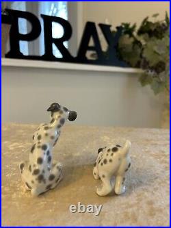 Lladro Dalmatian Dogs #1261 & #1262 Mint Condition Fast Shipping