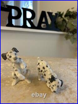 Lladro Dalmatian Dogs #1261 & #1262 Mint Condition Fast Shipping