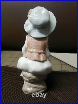 Lladro Daydreams #6400 Girl holding Schnauzer dog figurine