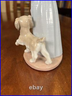 Lladro Dear Santa #6166- MINT 8.75 Christmas Boy And Dog Figurine