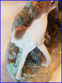 Lladro Deer Hunting Rare Mint ConditionLarge