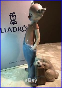 Lladro Destination Big Top 6245 Clown Figurine Traveling Luggage Poodle Dog MIB