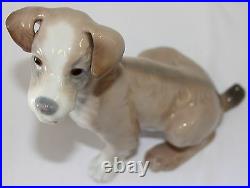 Lladro Dog #4583 Figurine Dog Sitting Perfect