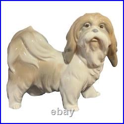 Lladro Dog Lhasa Apso Figurine Porcelain Retired