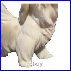 Lladro Dog Lhasa Apso Figurine Porcelain Retired