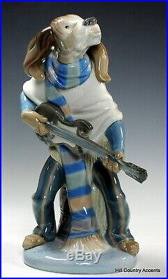 Lladro Dog Playing Guitar 1152 Rare Perfect Condition Mint