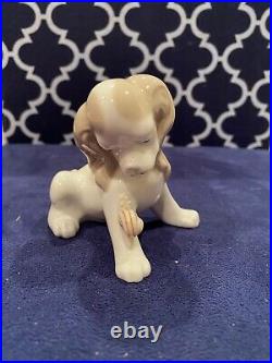 Lladro Dog & Snail PP102G Rare Piece