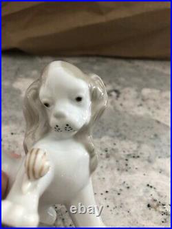 Lladro Dog & Snail PP102G Rare Piece