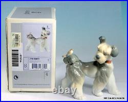 Lladro Dog Unexpected Visit # 6829 Puppy With A Bird On His Tail Mib