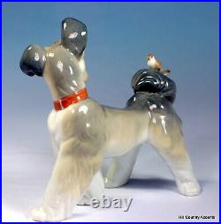 Lladro Dog Unexpected Visit # 6829 Puppy With A Bird On His Tail Mib