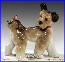 Lladro Dog Unexpected Visit # 6829 Puppy With A Butterfly On His Tail Mib