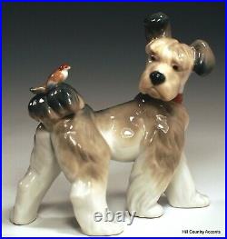 Lladro Dog Unexpected Visit # 6829 Puppy With A Butterfly On His Tail Mib