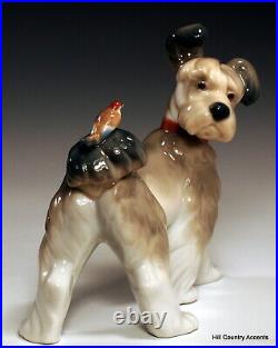 Lladro Dog Unexpected Visit # 6829 Puppy With A Butterfly On His Tail Mib