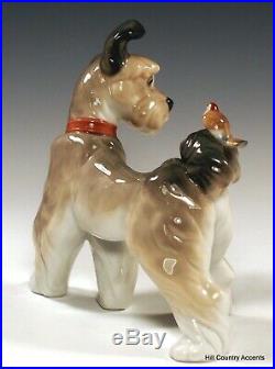 Lladro Dog Unexpected Visit # 6829 Puppy With A Butterfly On His Tail Mib