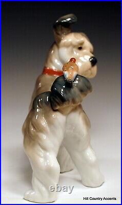 Lladro Dog Unexpected Visit # 6829 Puppy With A Butterfly On His Tail Mib