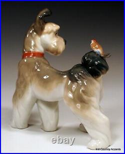 Lladro Dog Unexpected Visit # 6829 Puppy With A Butterfly On His Tail Mib