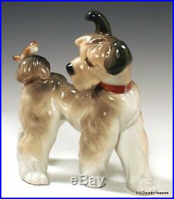 Lladro Dog Unexpected Visit # 6829 Puppy With A Butterfly On His Tail Mib