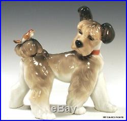 Lladro Dog Unexpected Visit # 6829 Puppy With A Butterfly On His Tail Mib