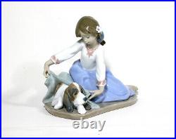 Lladro Dog's Best Friend 5688 Girl With Dog