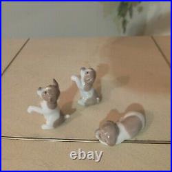 Lladro Dogs # 5311 3 Pieces Rare Mint Condition Mini Puppies Box Fast Shipping