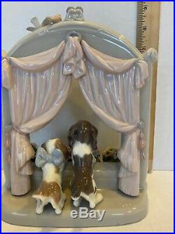 Lladro Dogs in Window Please Come Home