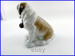 Lladro Domestic Animals Baby Sitting St Bernard Dog and Puppy Figurine NO BOX