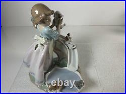 Lladro Down You Go Puppy Dogs on Slide with Pool Gloss Finish Figurine 6002