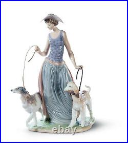 Lladro Elegant Promenade #5802 Brand Nib Young Woman Pastel Large Save$$ F/sh