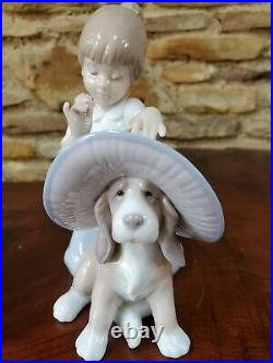 Lladro Elegant Touch # 6862 Girl with Dog Figurine Retail $460.00