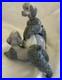Lladro Extremely Rare Lladro Cute Doggies With Gray Ball