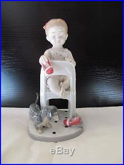 Lladro Fetch My Shoe Girl with Dog New in Original Box 08524