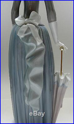 Lladro Figure Group 4761 Woman with Dog and Parasol Figurine