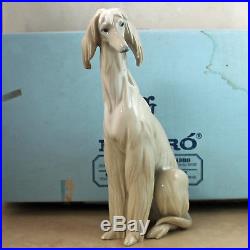 Lladro Figurine, 1069 Afghan Dog Sitting, 11.5H -withBox