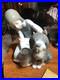 Lladro Figurine 1334 Girl Feeding Dog Chow Time