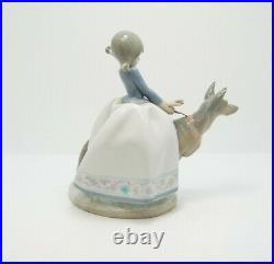 Lladro Figurine #1533 Not So Fast Girl with German Shepherd Dog, with box, 8