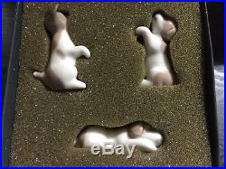 Lladro Figurine 3 Piece Set Mini Puppies #5311 in Box Dog Perritos Fauna 1985