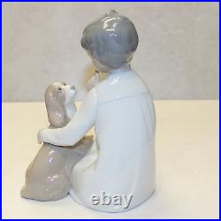 Lladro Figurine 4522 Boy with Dog, No/ Box