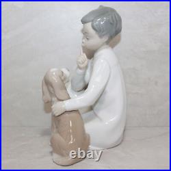 Lladro Figurine 4522 Boy with Dog, No/ Box