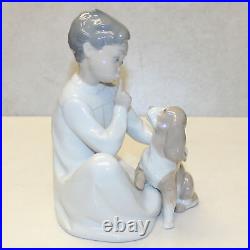 Lladro Figurine 4522 Boy with Dog, No/ Box