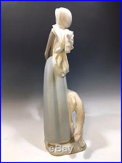 Lladró Figurine 4594 Lady With a Borzoi (Russian Dog) Matte Finish 15 1/2H