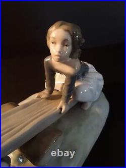 Lladro Figurine #4867 Girl & Boy With Dog on Seesaw Glossy Finish Excellent Cond