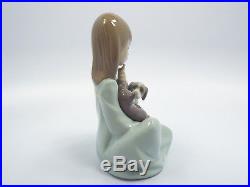 Lladro Figurine #5640 Cat Nap, Girl Holding Cat with Dog, Mint in Box