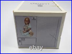 Lladro Figurine #5640 Cat Nap, Girl Holding Sleeping Cat with Dog, with box